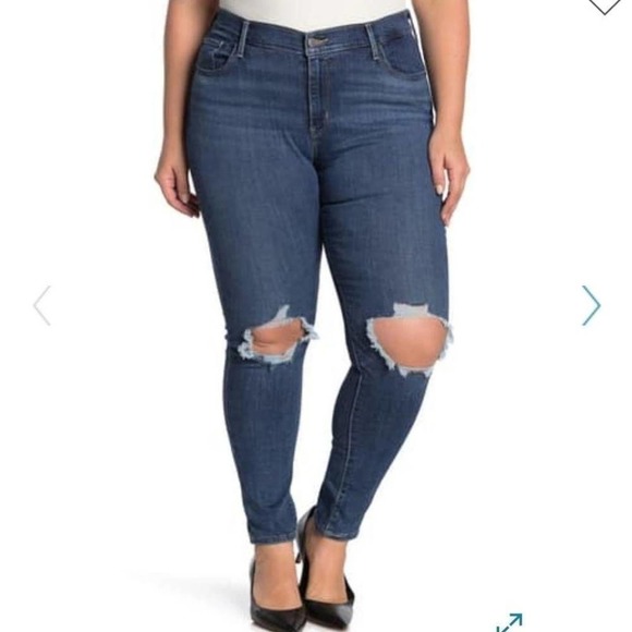 Levis 711 skinny stretch These modern‎ ripped jeans plus size 20 new!!! - Picture 1 of 4